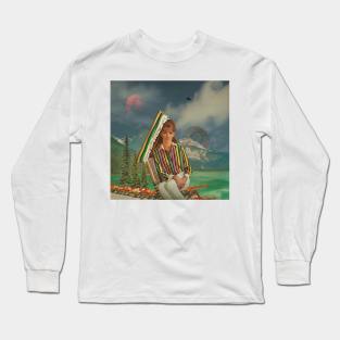 Leaving All That I See - Surreal/Collage Art Long Sleeve T-Shirt